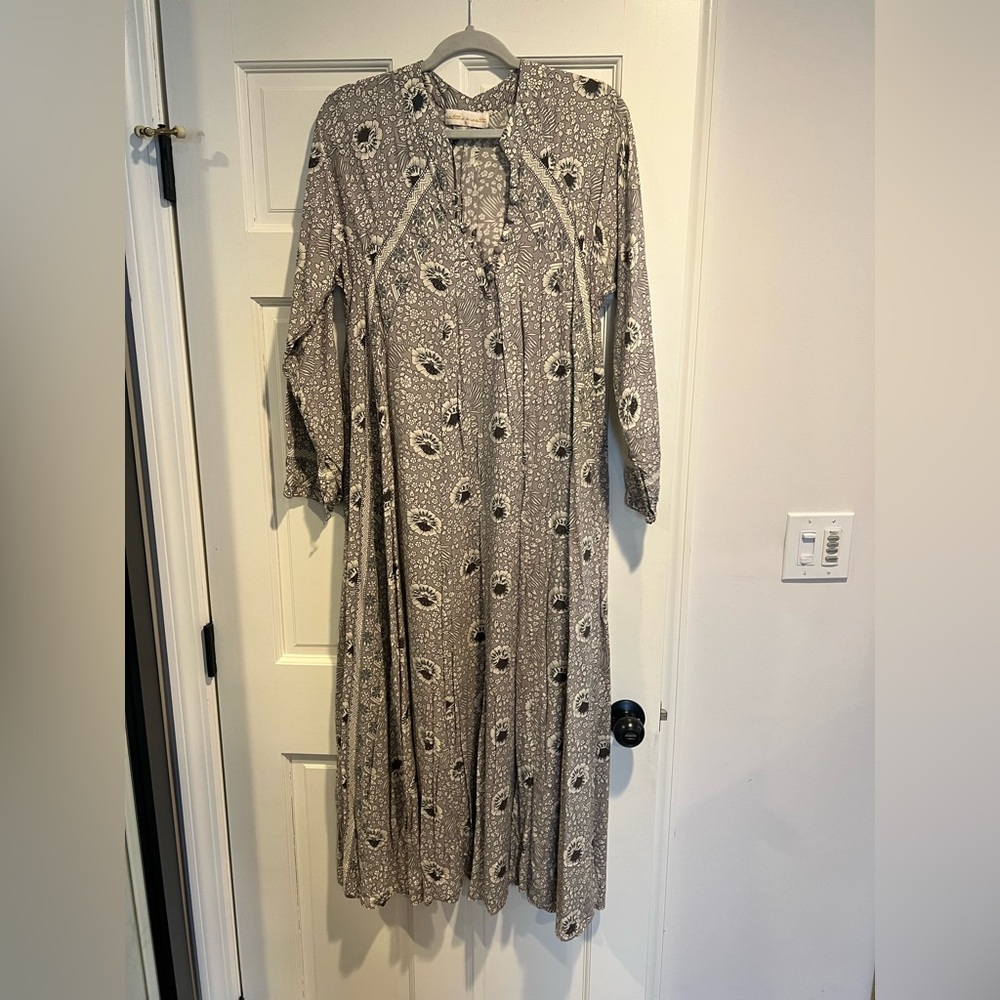 Natalie Martin Floral Long Sleeve Fiore Maxi Dress